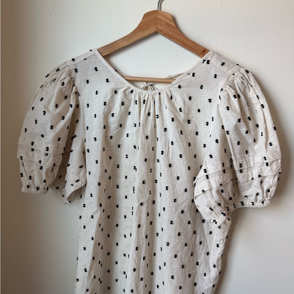 Madewell Cream Jacquard Blouse L
